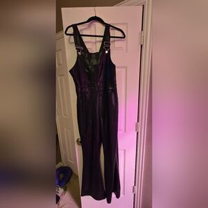 Leather overall jumper